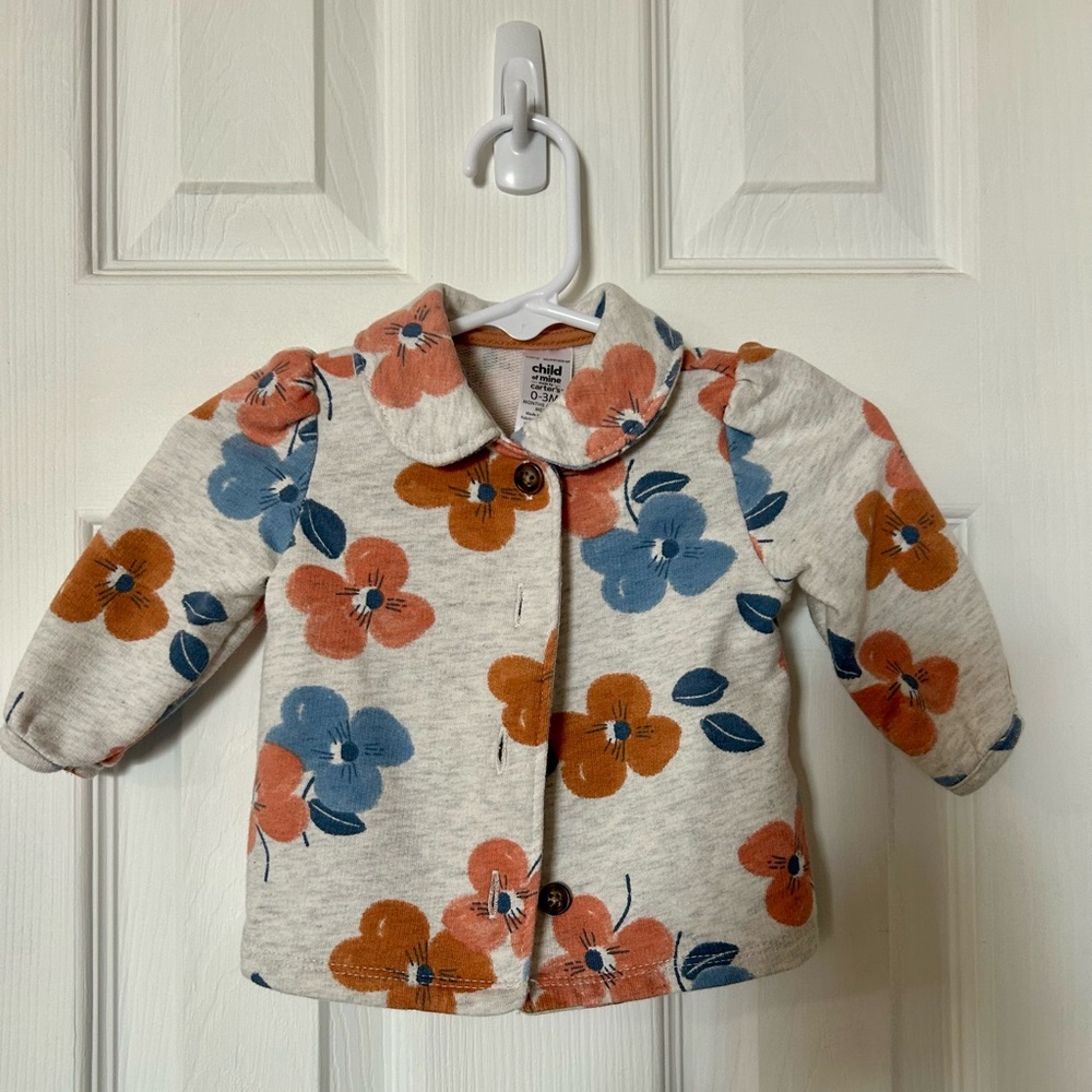 Child of Mine Carter’s Floral Baby Jacket - Pink, Blue, Tan